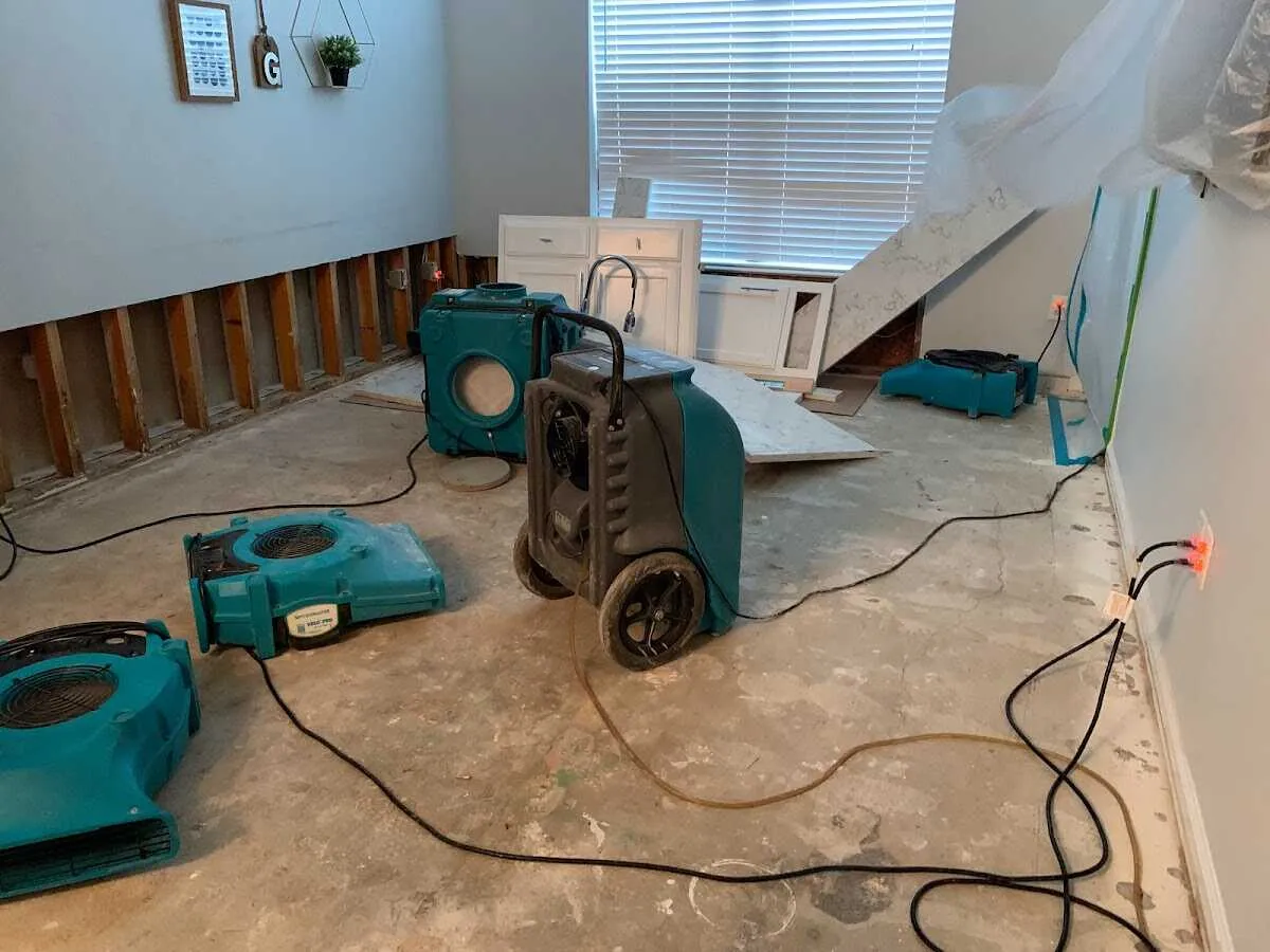 Dehumidifier in flood-cut room for Water Extraction & Removal in Edinboro